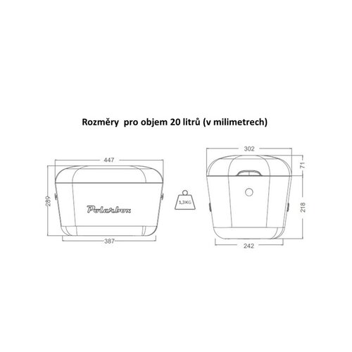 Ladă frigorifică POLARBOX Classic 20 l, petrol
