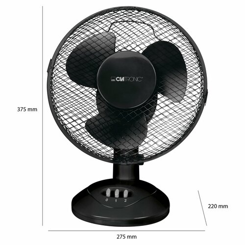 Clatronic VL 3601 asztali ventilátor, 23 cm,fekete