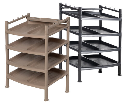 Raft pentru pantofi 4 etaje Black 52 x 34 x 67 cm