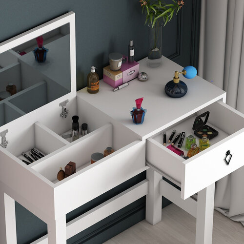 Măsuță cosmetică Nero White
