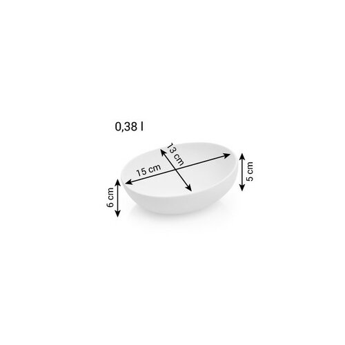 Tescoma FANCY HOME Stones tál, 15 cm, fehér, fehér termék 2. képe