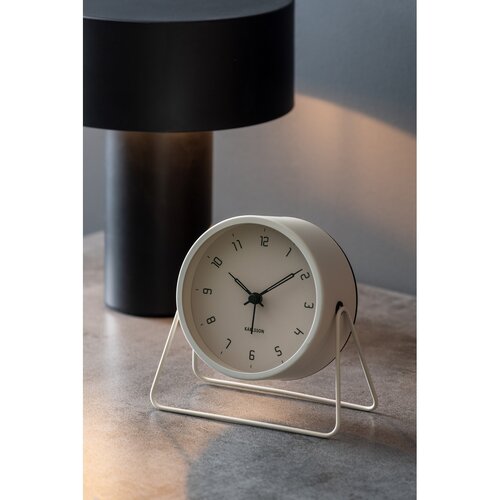 Karlsson 5952WG дизайнерський будильник 13 см, сірий