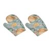 Mănușă de bucătărie Bellatex Monstera gri, 28 x 18 cm, 2 buc