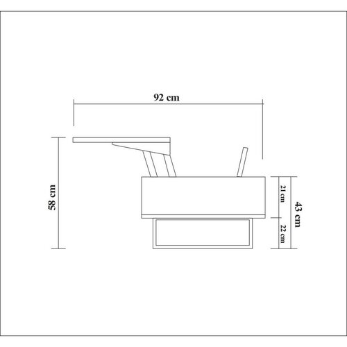 Couchtisch Est Walnut and Black