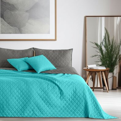 DecoKing Prekriv za postel Axel turkizno-jeklen,170 x 210 cm