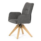 Jídelní židle DCH-C2148 GREY2 s voděodolnou látkou
