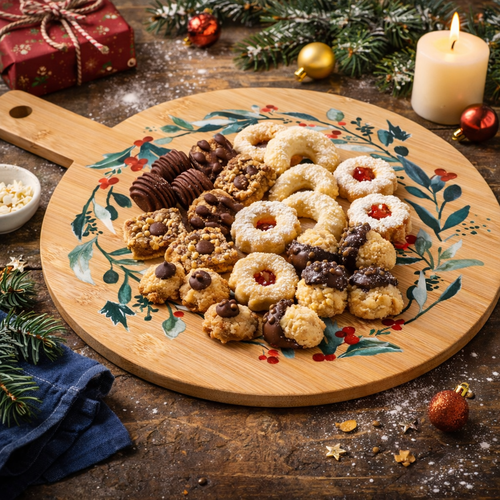 Koszorú I karácsonyi bambusz tálalódeszka