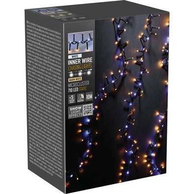 Instalație luminoasă exterior Waterfall, 10 m, 710LED, alb cald și alb rece, temporizator, IP44
