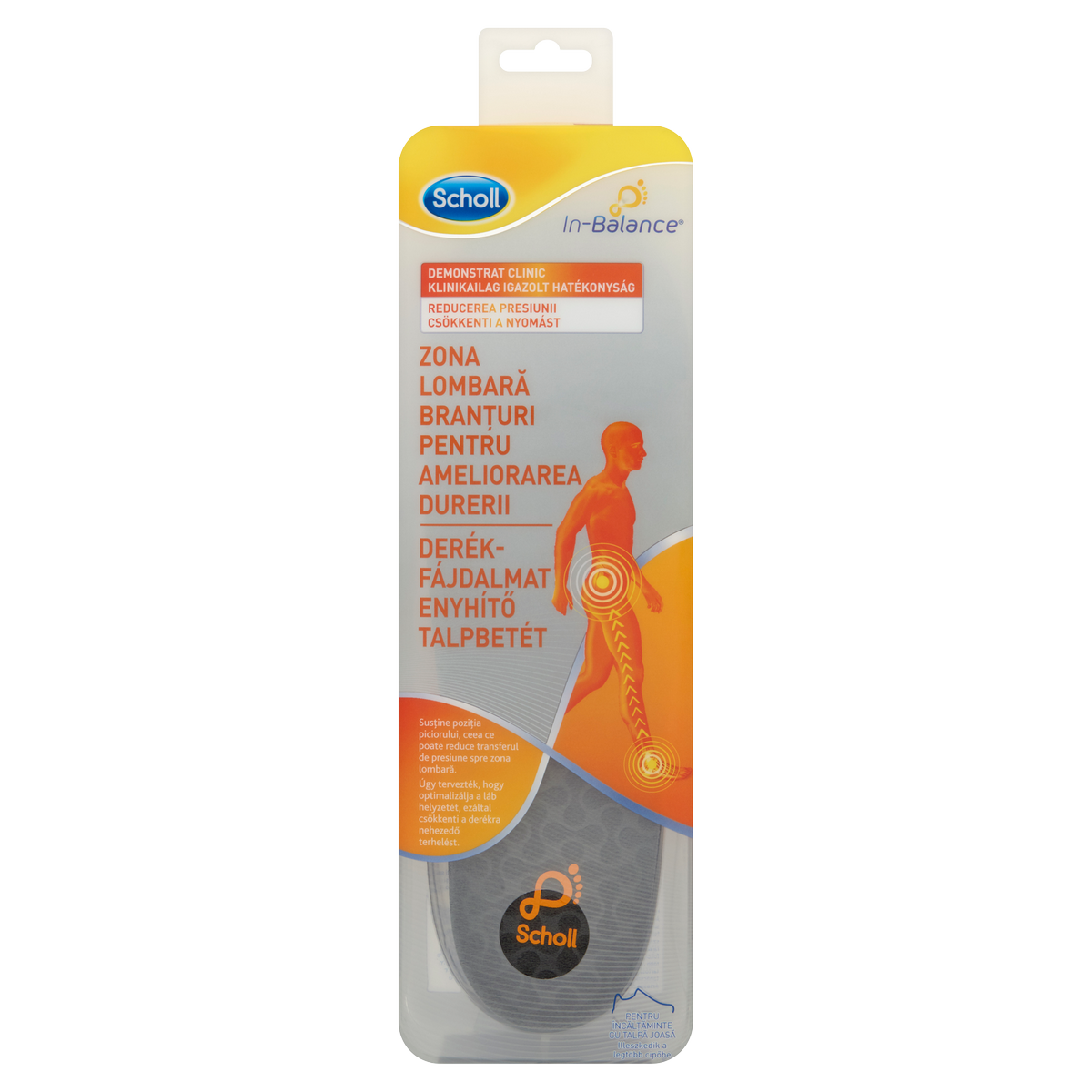 Scholl In-Balance tălpi pentru dureri de spate , M, M