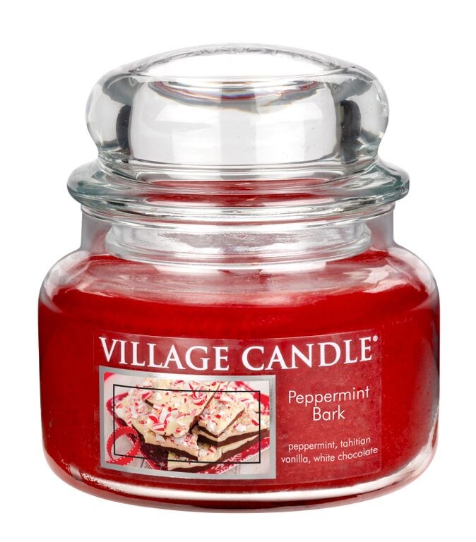 Village Candle Vonná svíčka ve skle, Mátové potěšení - Peppermint bark, 269 g