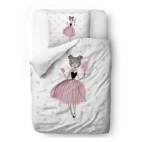 Butter Kings Lenjerie de pat satinată Pink girl, 140 x 200 cm, 70 x 90 cm