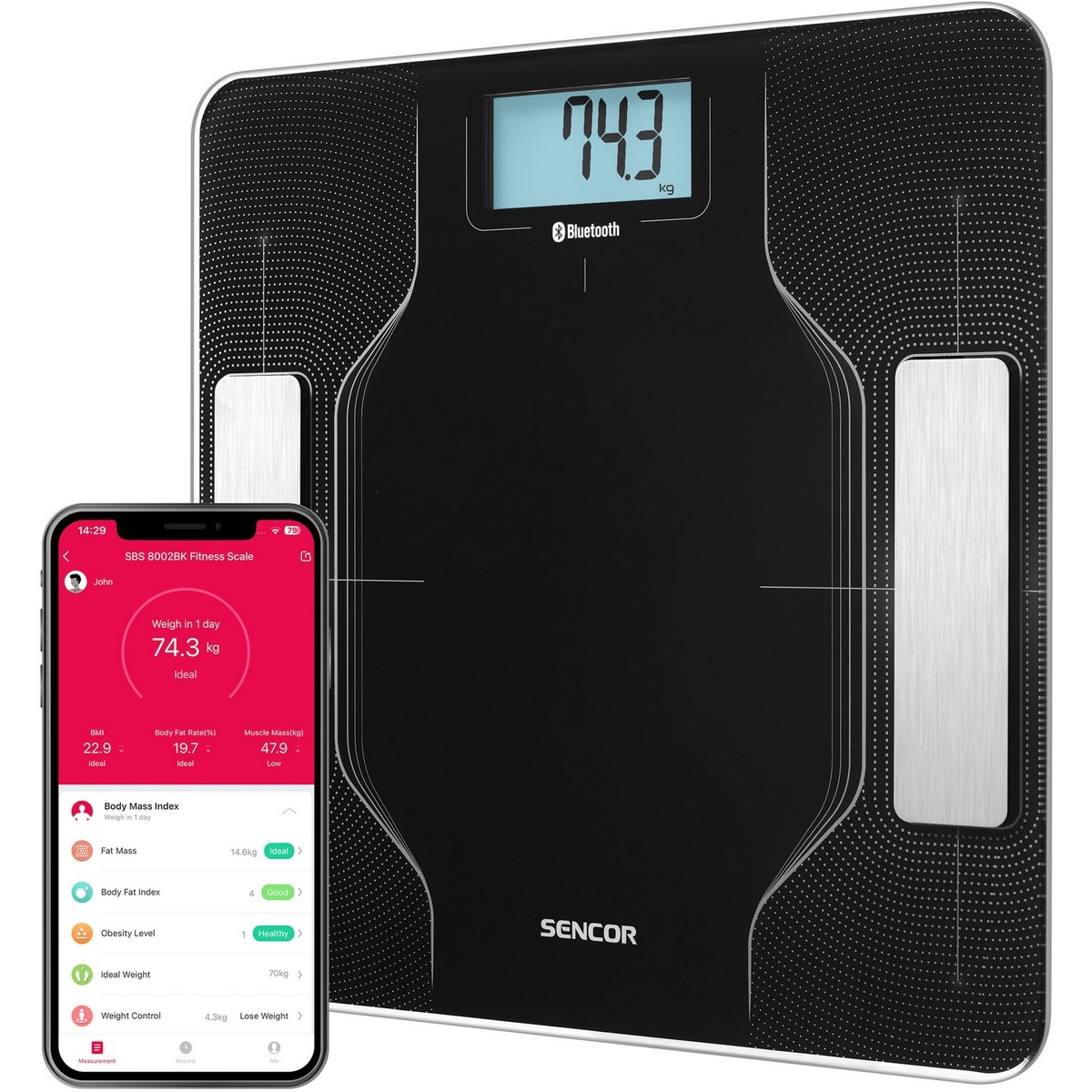 Sencor SBS 8002BK inteligentna osobista wagafitness