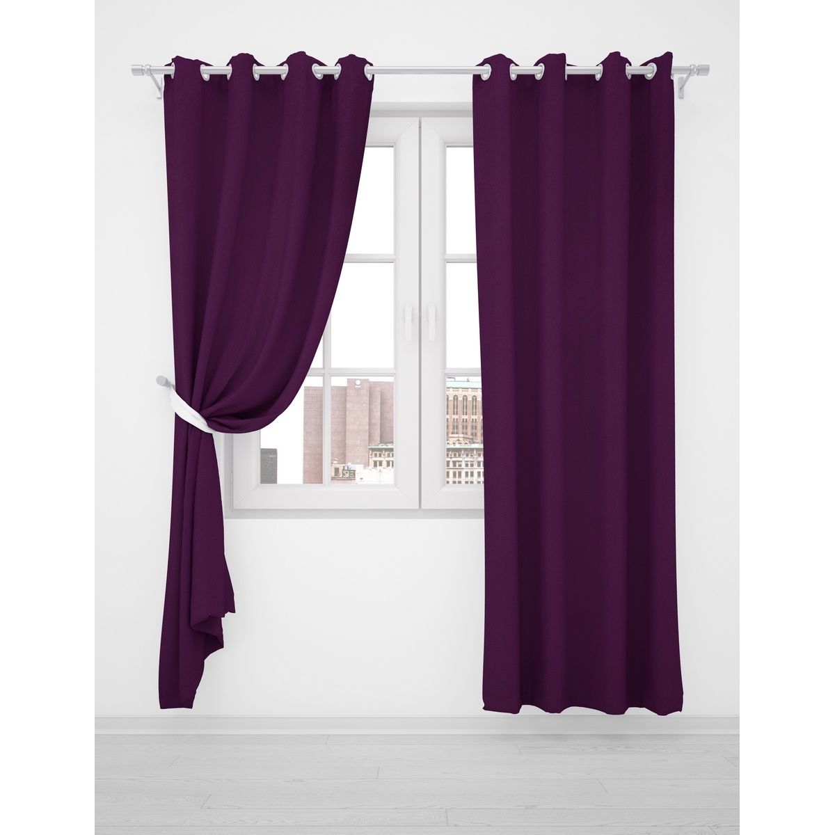 Obrázok Domarex Záves Smart Velvet fialová tape violet, 135 x 250 cm