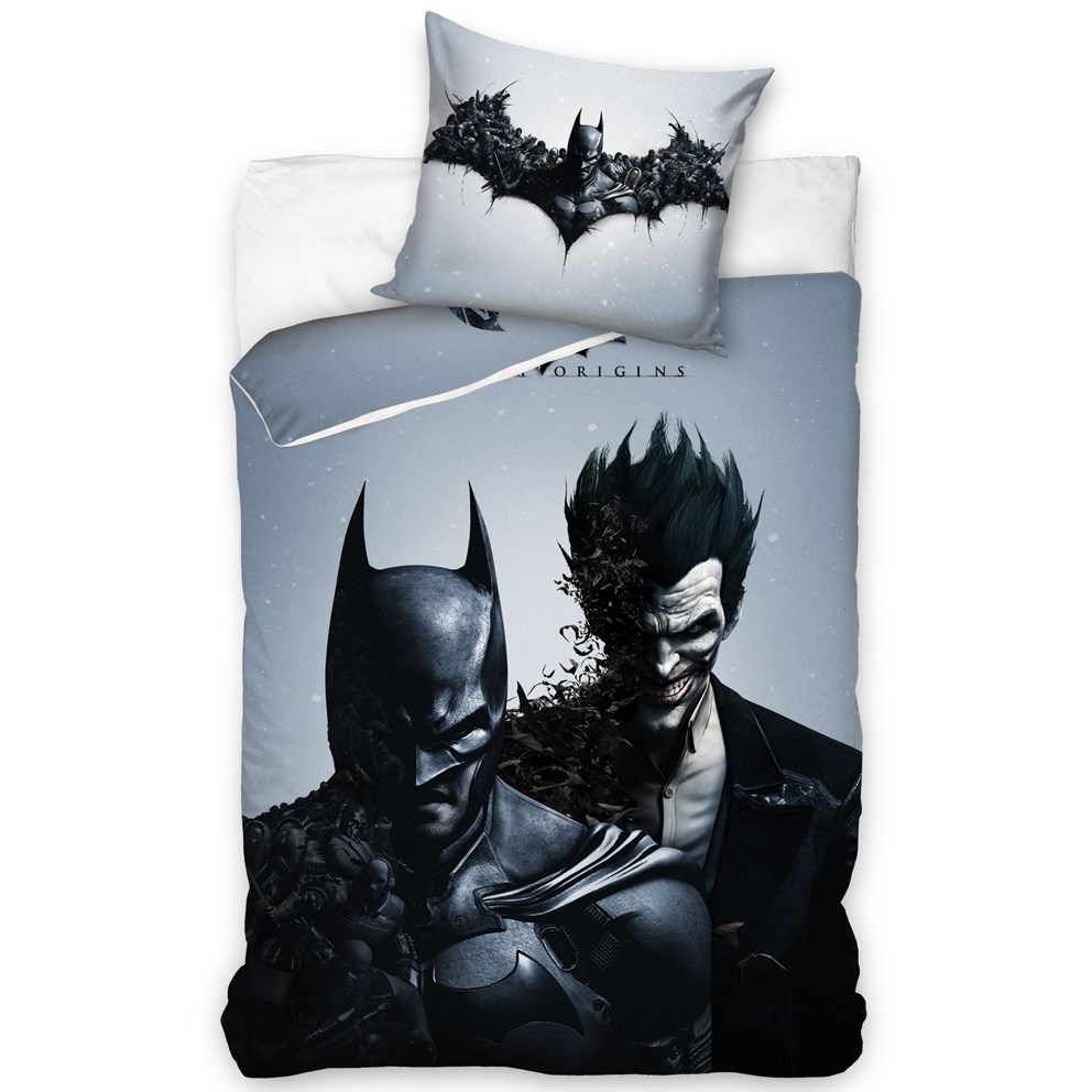 Carbotex Bavlnené obliečky Batman black, 140 x 200 cm, 70 x 90 cm