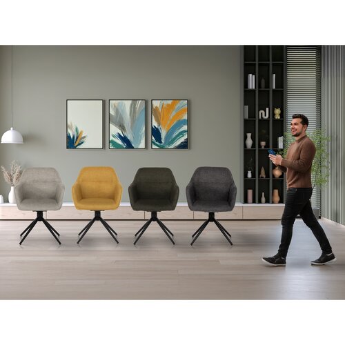 Zestaw krzeseł obiadowych z mechanizmem powrotnymHC-536 GREY2, 2 szt.