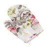 Bellatex Ofenhandschuh Blumen grau-rosa, 28 x 18 cm