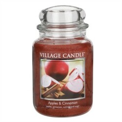 Village Candle Vonná svíčka Jablko a skořice  - Apple Cinnamon, 645 g