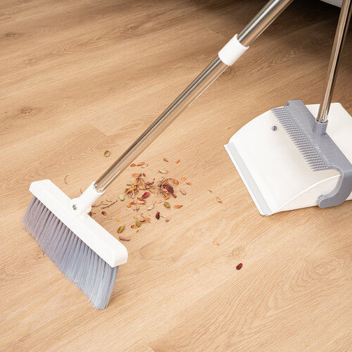 4Home Besen und Kehrschaufel mit Stiel Faulenzer