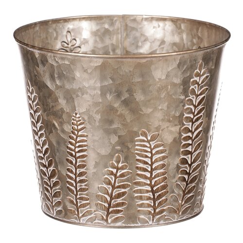 Металевий горщик для квітів Папороть, 19 x 15 x 19 см
