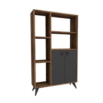Biblioteczka Meldan Anthracite and Walnut