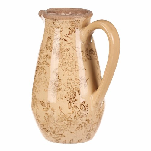 Waza ceramiczna Flores retro, dzbanek, 17 x 22 cm