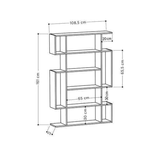 Biblioteczka Mito Sonoma Oak i Anthracite
