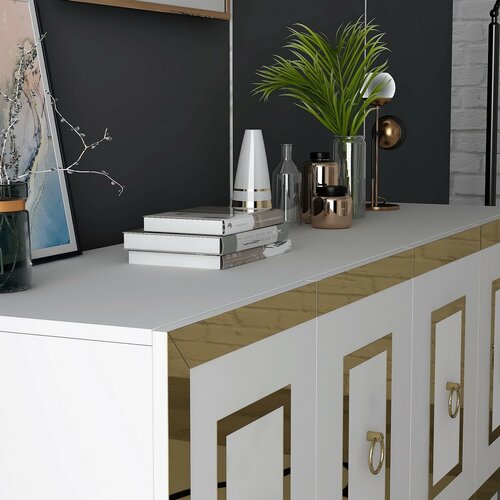 Dulap Karya White and Gold