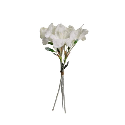 Crin artificial înzăpezit Lily alb, 47 cm