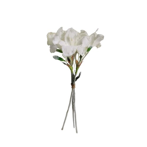 Umetna zasnežena bela lilija, 47 cm