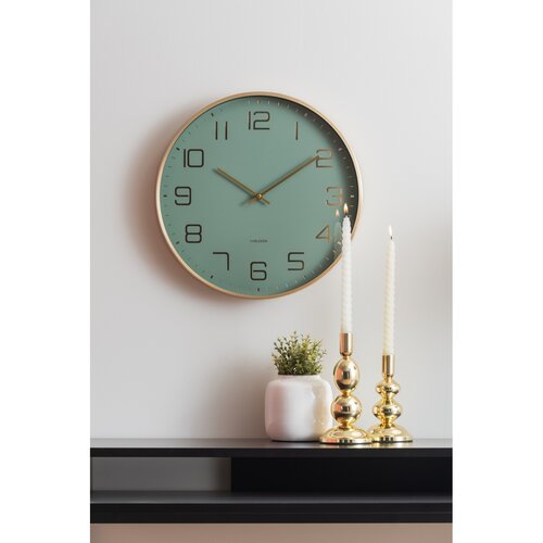 Karlsson 5973GR design falióra világoszöld, átmérő40 cm