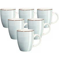 Set căni ceramice Mäser Bel Tempo 380 ml, 6 buc., albastru deschis