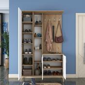 Zestaw do przedpokoju Ewe White and Walnut