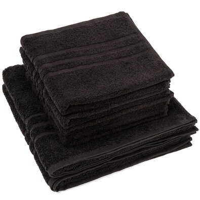 Zestaw ręczników „Classic” czarny, 4 szt. 50 x 100 cm, 2 szt. 70 x 140 cm