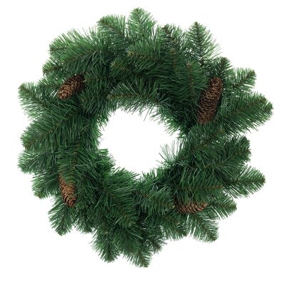 DecoKing Künstlicher Kranz Pola mit Zapfen, D. 50 cm