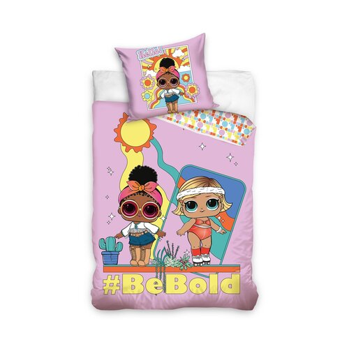 Carbotex Detské bavlnené obliečky L.O.L. Surprise Summer Dayz, 140 x 200 cm, 70 x 90 cm