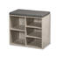 Kesper 15911 Schuhschrank mit Sitzpolster, Grau-Weiß, 51,5 x 48 x 29,5 cm