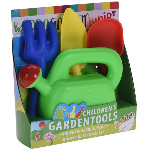 Dziecięce narzędzia ogrodowe z konewką, 4 szt.