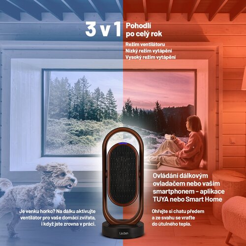 Lauben Wentylator podłogowy Smart 2w1 1800BB