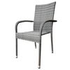 Autronic Scaun de gradina, metal, polyrattan, gri,AZ C-S2114 GREY