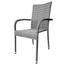Autronic Scaun de gradina, metal, polyrattan, gri,AZ C-S2114 GREY