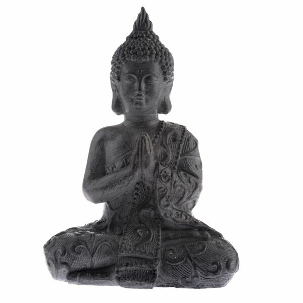 Záhradná dekorácia Budha, antracit, horčík , 38 x15 x 26 cm