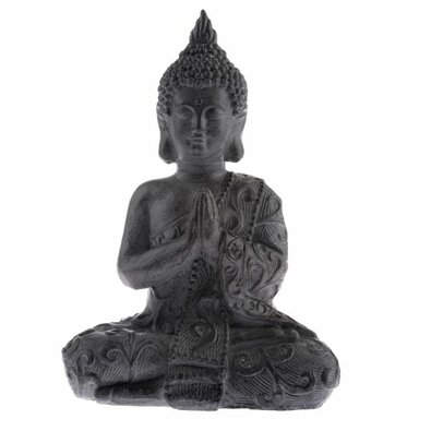 Zahradní dekorace Budha, antracit, magnesium, 38 x 15 x 26 cm