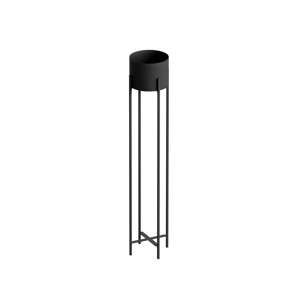 Metalowy stojak na kwiaty GED-024 SLIM, czarny
