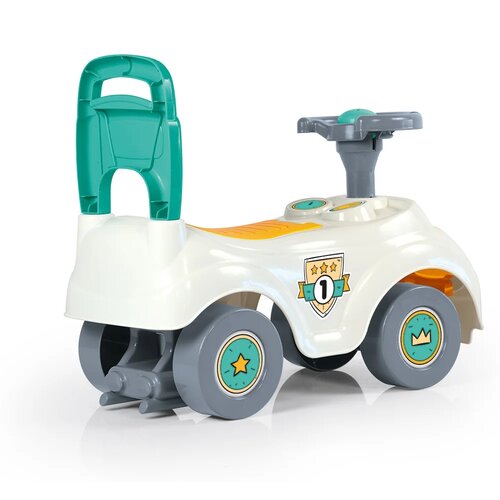 Dolu Odrážedlo auto s opěradlem, bílá