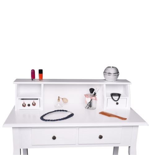 Ozdobny stolik ze stołkiem RODES NEW, biały