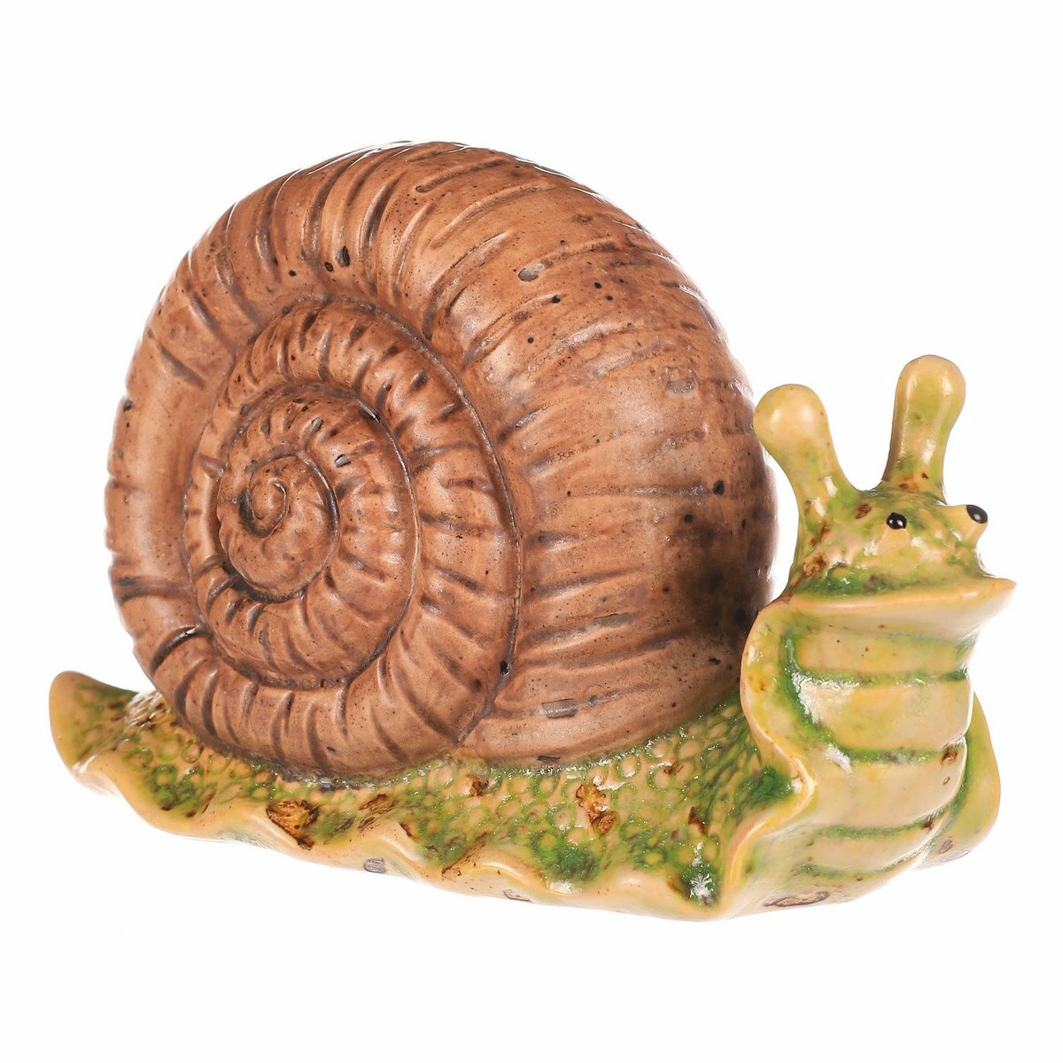 Záhradná dekorácia Slimák svetlohnedá, 16 x 7 x 10 cm, keramika
