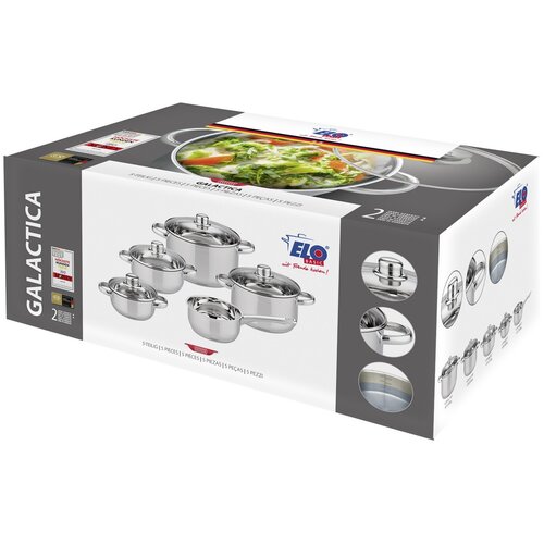 Elo 22005 Set de bază de 5 oale din oțelinoxidabil Galactica