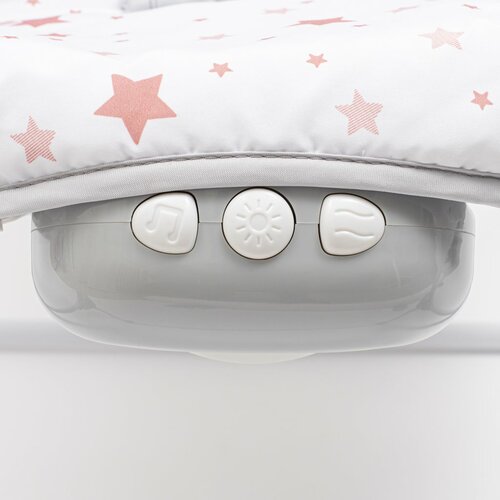 Baby Mix Multifunkční houpací lehátko pro miminko Hvězdičky růžová, 80 x 40 x 70 cm