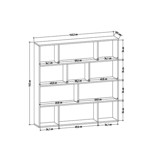 Biblioteczka Hodni White and Oak