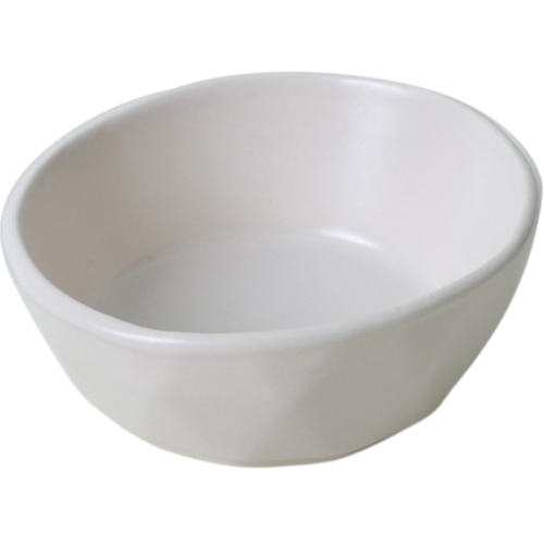 Facetta kőagyag tálkészlet 6 db, 12 cm, krém színű